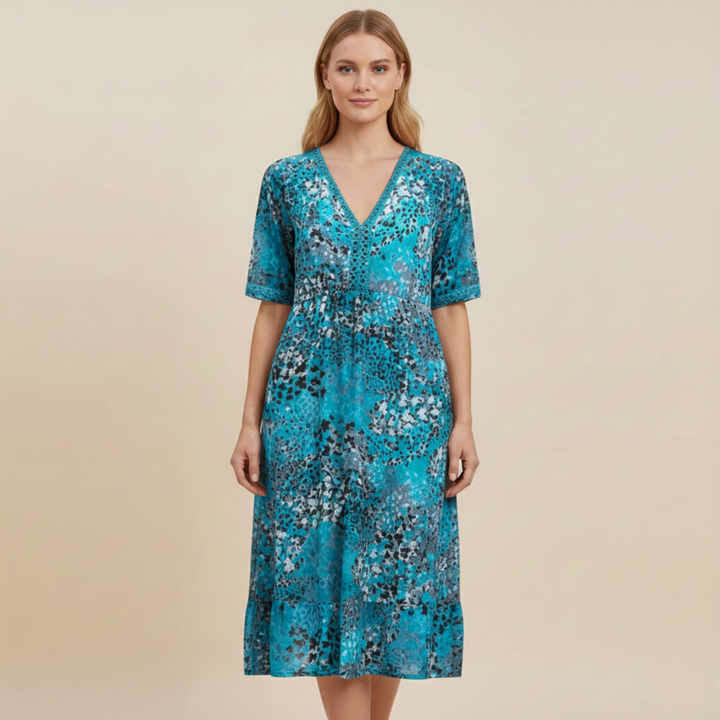 Susanne | Elegant summer dress with floral pattern
