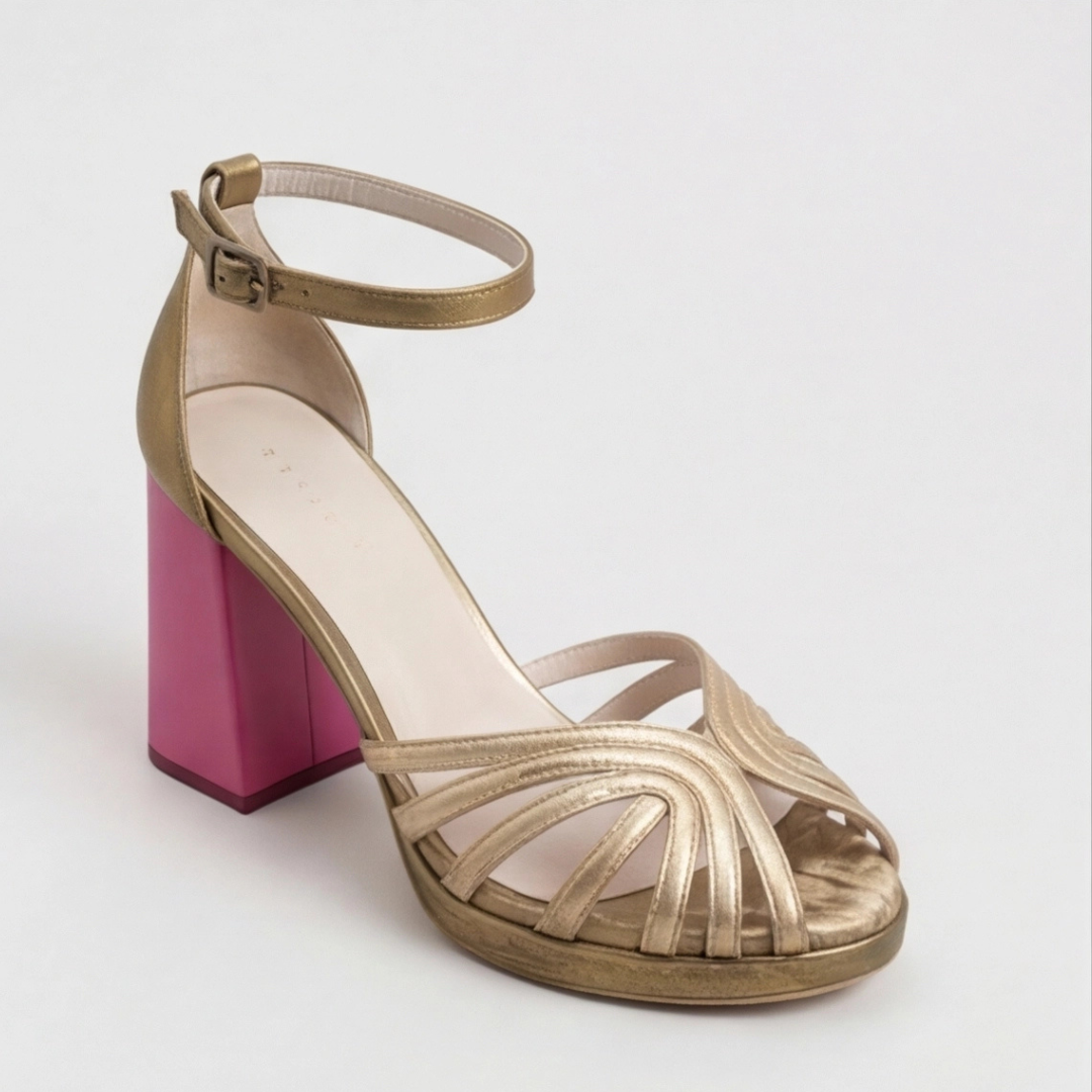 Megan | Block Heel Sandalen – Stilvolles Woven Design für Frauen