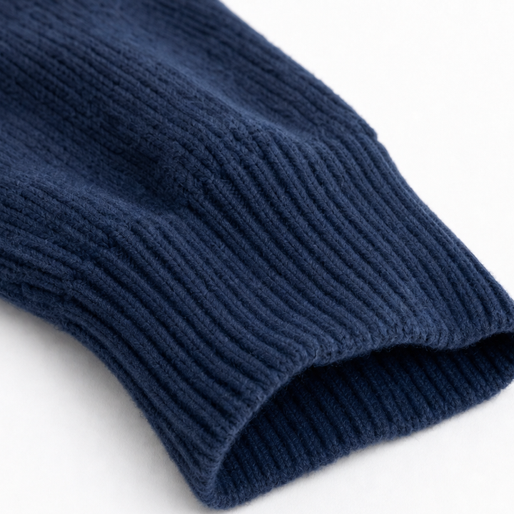 Wearbella | Zip Hoodie – Striped-Sleeve Drop-Shoulder Style