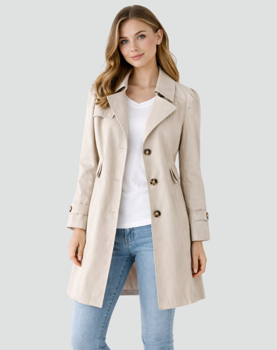 Camille | Classic Fitted Trench Coat with Timeless Elegance