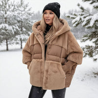 Seraphina | Oversized Pufferjacke Mit Kapuze Und Weicher Kunstfell-Isolierung