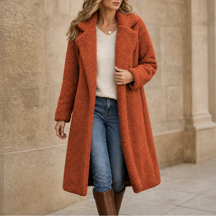 Veloura | Long Teddy Coat – Gemütlicher Stil für Frauen