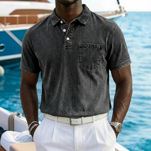 Vincent | Vintage-Washed Polo Shirt – Klassischer Look für Männer