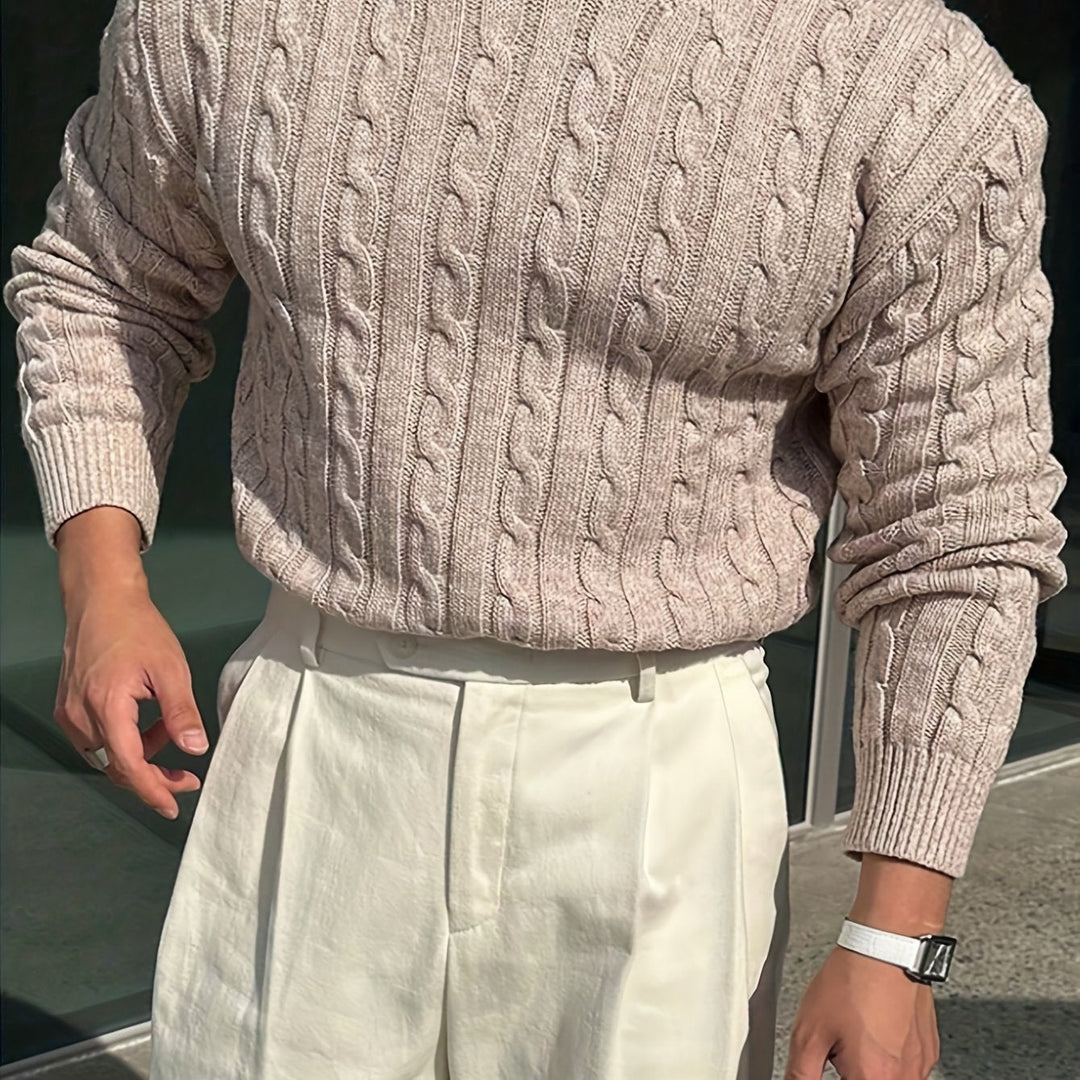 Jonas | Cable Knit Sweater – Zeitloser Stil für Männer