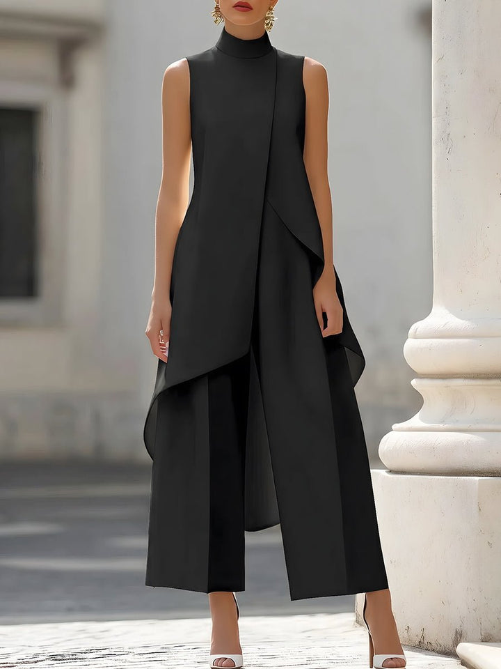 Annika | Asymmetrisches Zweiteiler-Set – Hoher Kragen für Damen