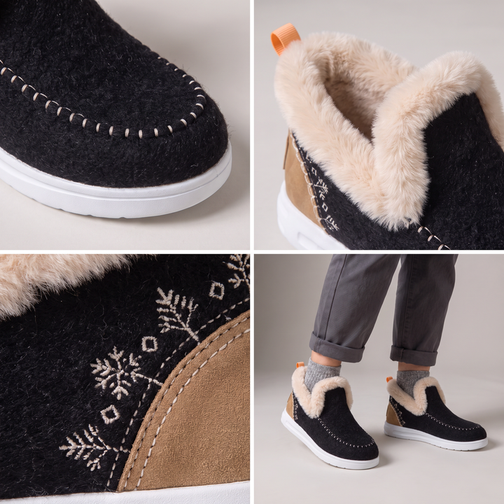 Stitch | Winter Slip-On Boots – Bequeme Fleece-Linie für Frauen