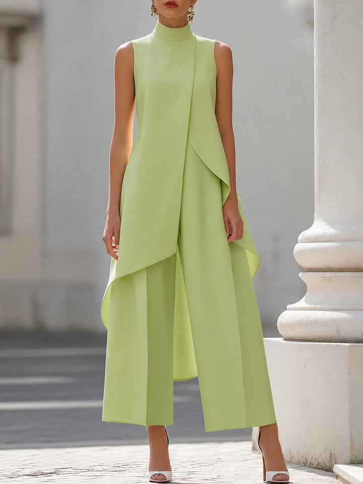 Annika | Asymmetrisches Zweiteiler-Set – Hoher Kragen für Damen