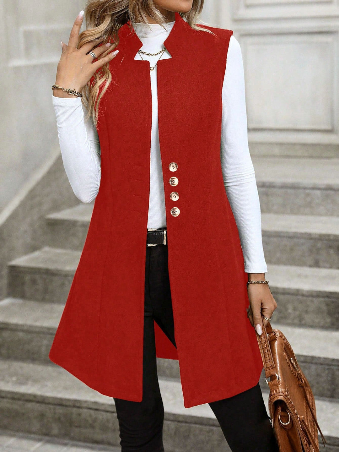 Isabella | Elegant and Modern Women's Button Vest