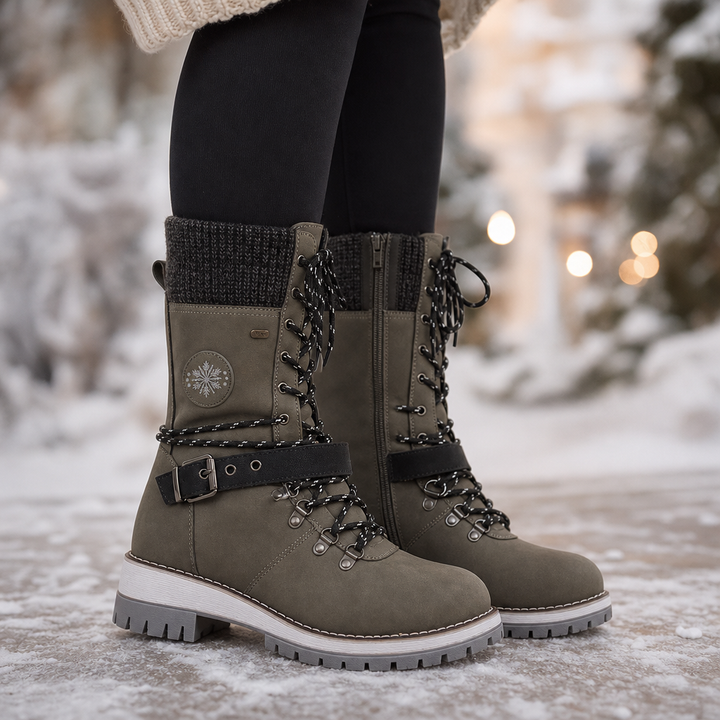 Cozette | Knit-Shaft Boots – Bequeme Winter Chelsea für Damen
