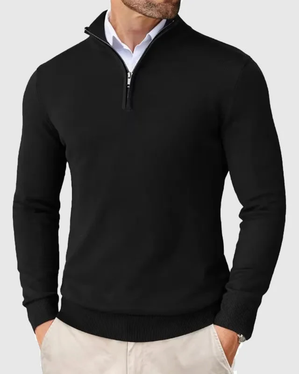 Romeo | Zip Sweater – Eleganter, bequemer Stil für Männer