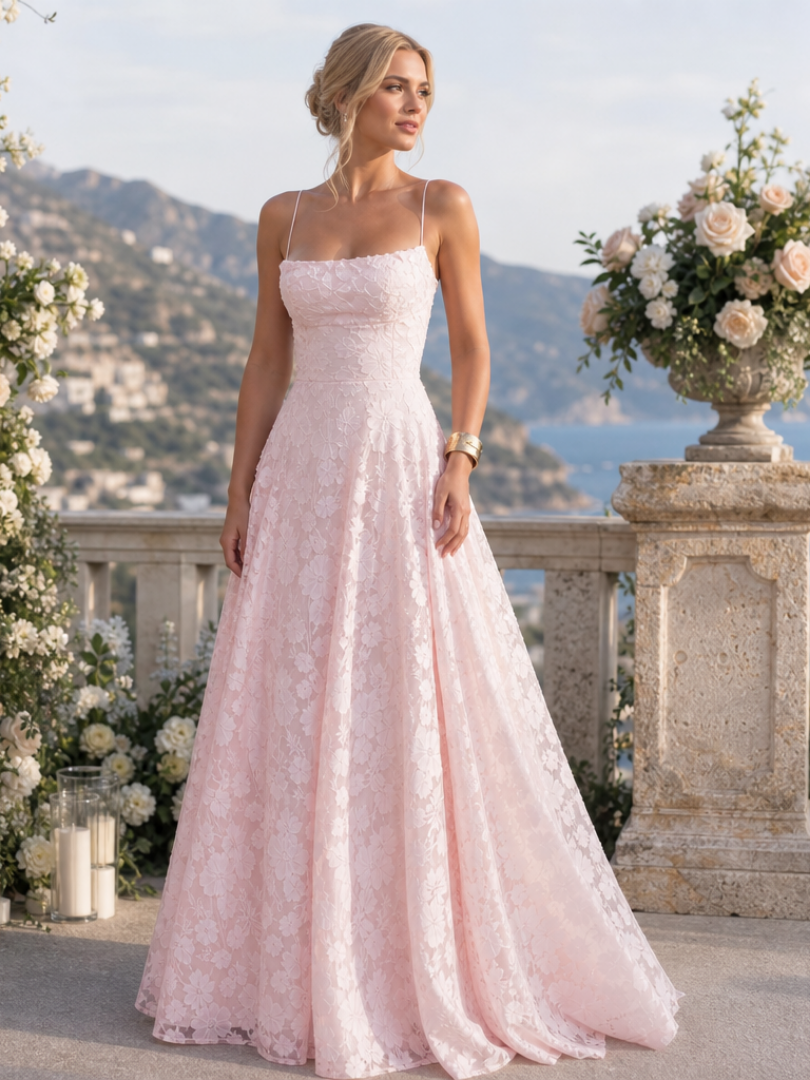 Valenne | Maxikleid mit Spitzen-Overlay