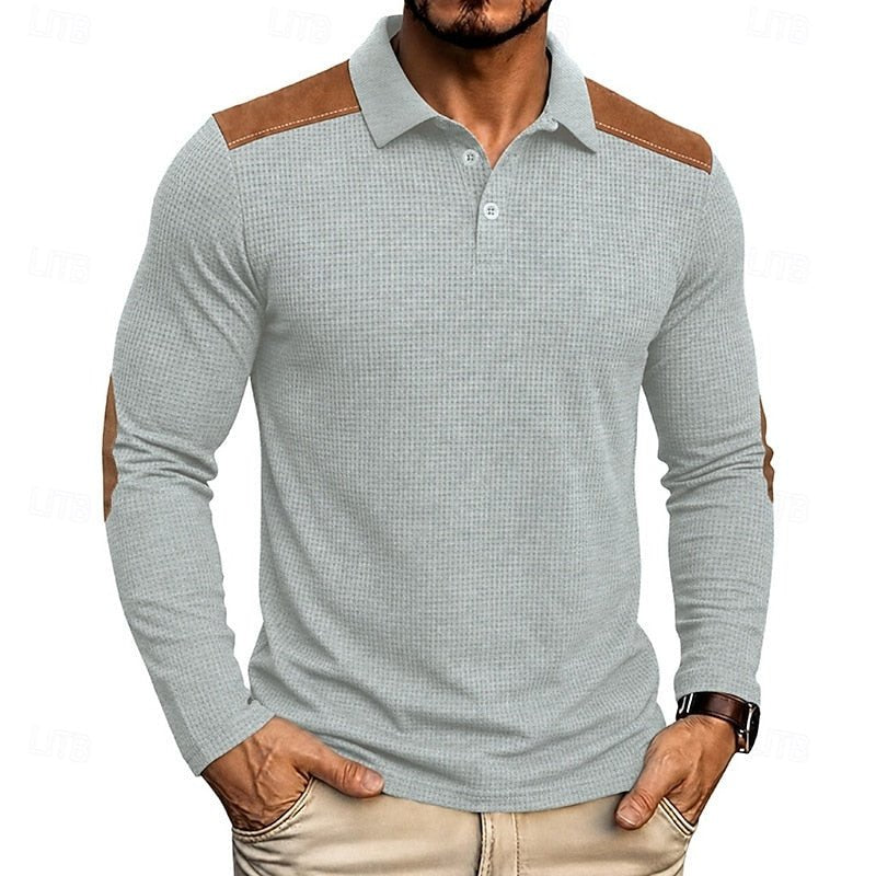Bennett | Texturiertes Colour Block Polo-Shirt für Herren