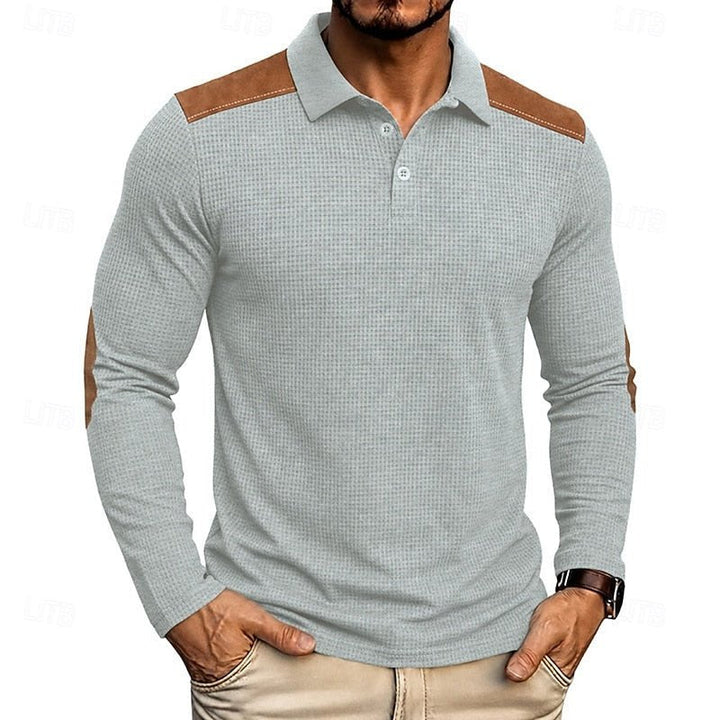 Bennett | Texturiertes Colour Block Polo-Shirt für Herren