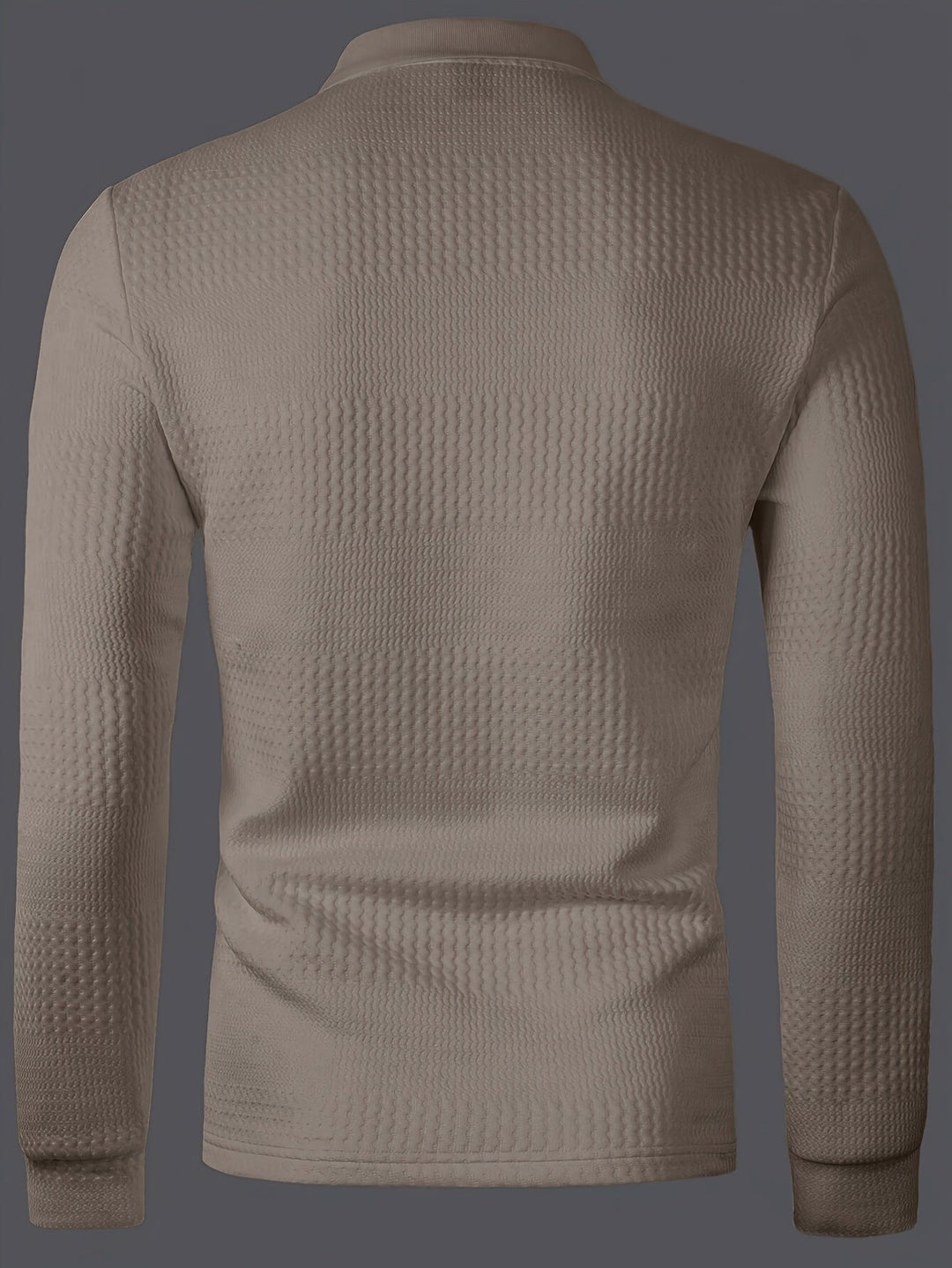 Fletcher | Langarm-Polohemd mit strukturiertem Design