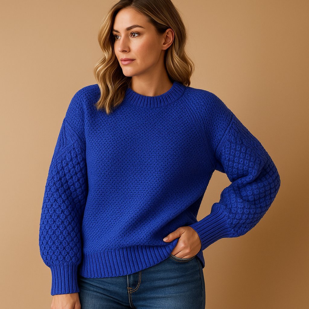 Evelyn | Damen Zopfmuster Pullover – Weicher Strick für jeden Anlass
