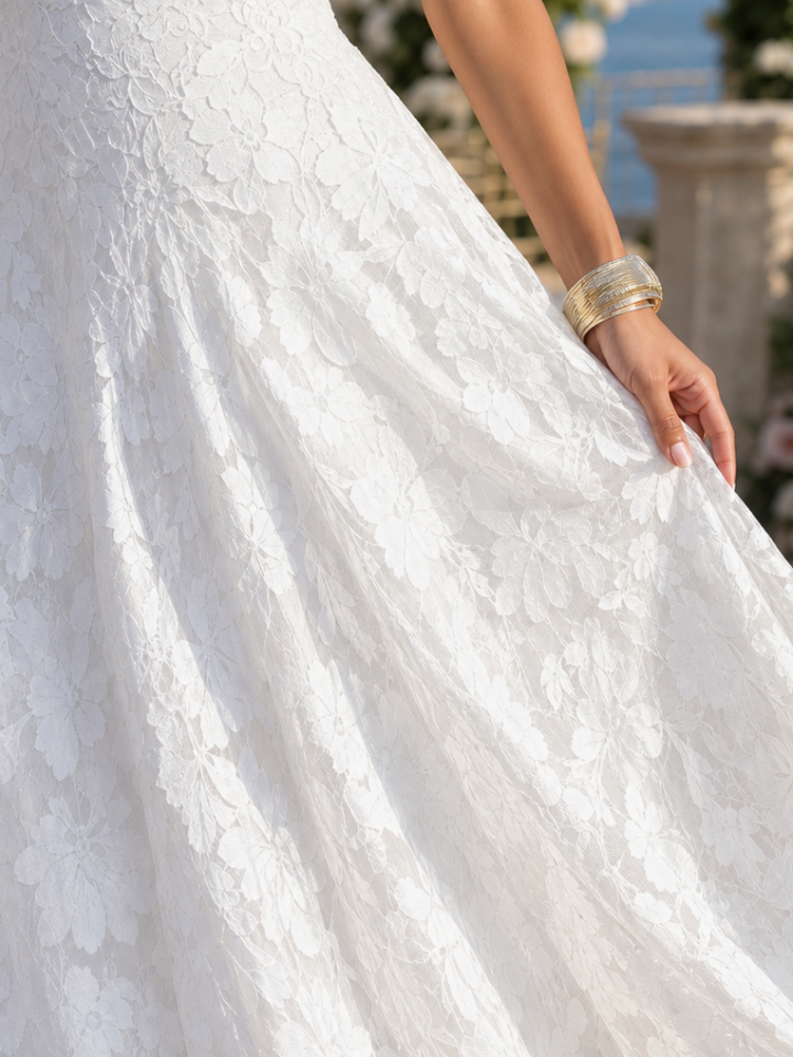 Valenne | Maxikleid mit Spitzen-Overlay