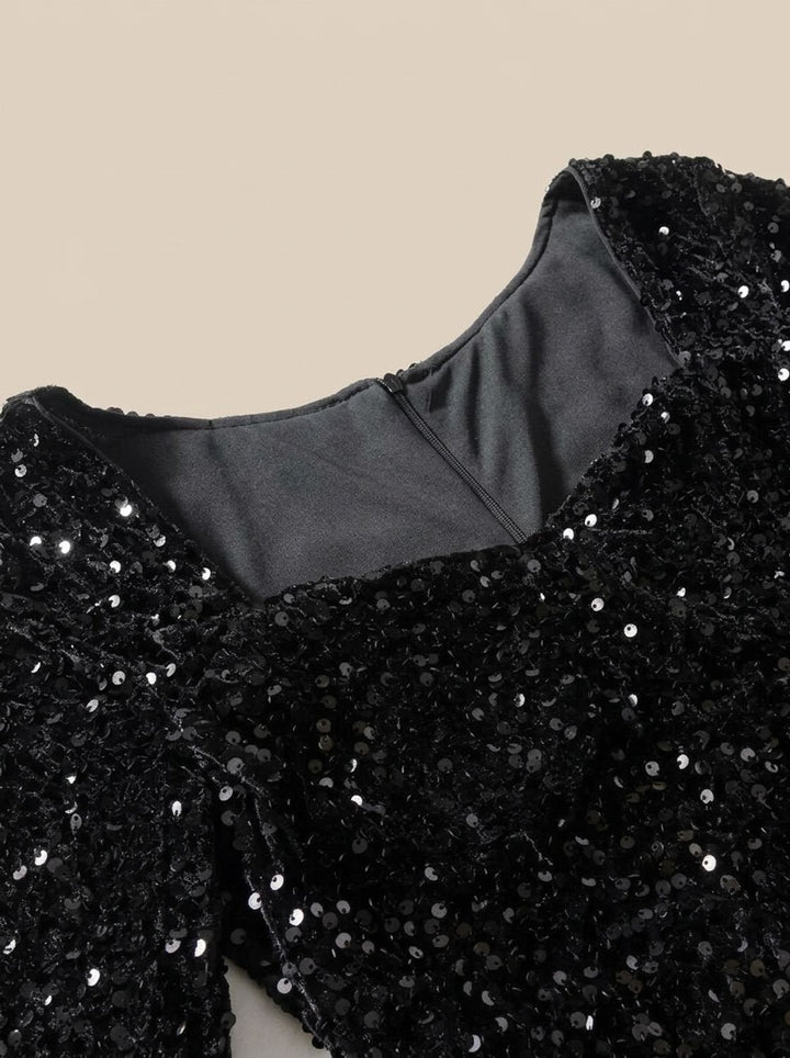 Harper | Mini Christmas Party Dress – Glänzender Sweetheart Stil für Frauen
