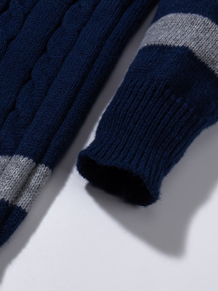 Nolan | Textured Cable-Knit Sweater – Timeless Look for Men