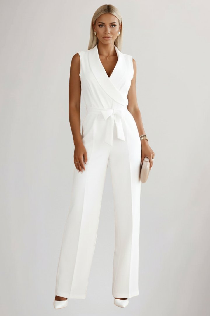 Amelie | Weitbein-Jumpsuit – Eleganter Blazerkragen für Damen