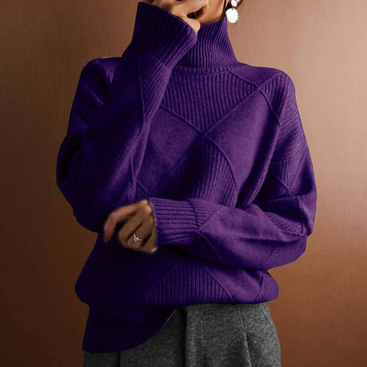 Greta | Rollkragenpullover – Lässiger Stil mit Rautenmuster für Damen