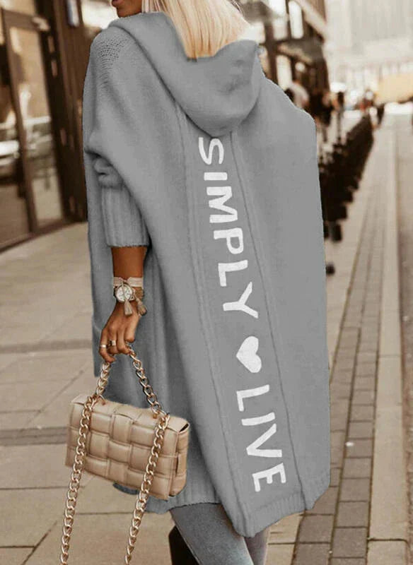 Livia | Long Cardigan with Hood – Cozy Design for Women