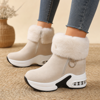 Elisa | Mit Fell gefütterte Stiefeletten mit Chunky-Sohle
