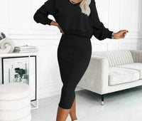 Mara | Elegantes Zweiteiliges Damen-Set mit Sweater und Midirock