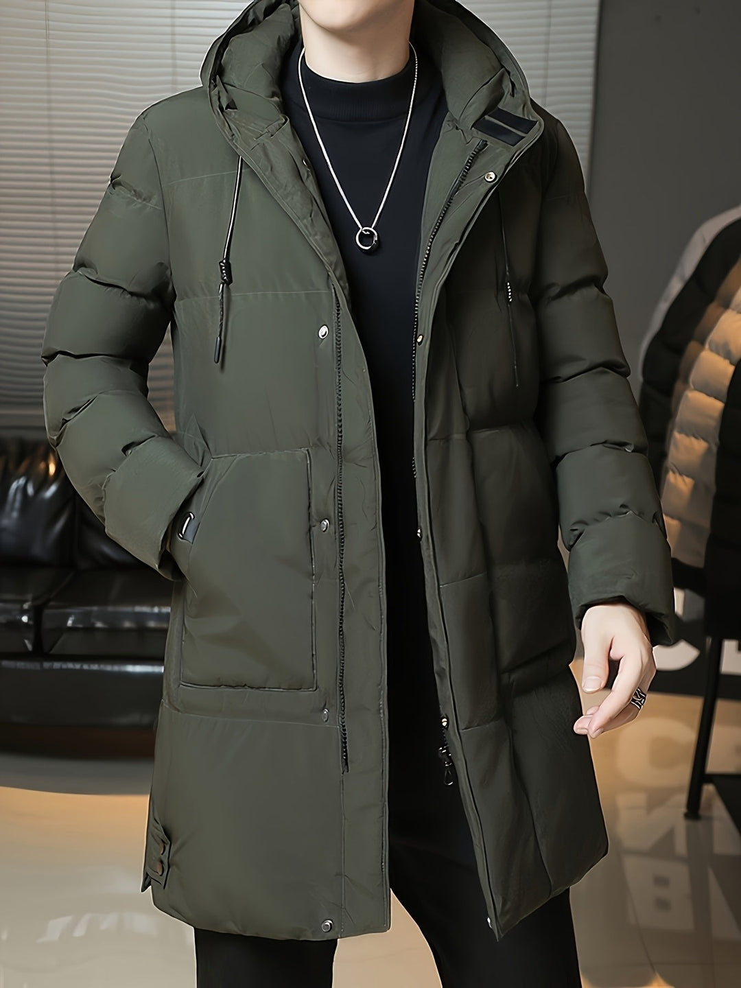 Donovan | Hooded Longline Puffer Coat – Eleganter Winterstil für Männer