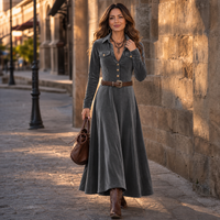 Brigitte | Timeless velvet dress in an elegant A-line