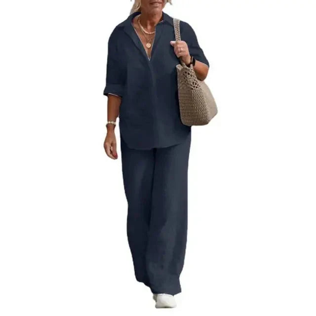 Maria | Airy and Elegant Two-Piece Linen Set