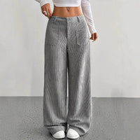Lena | High-waisted wide-leg trousers with practical front pockets