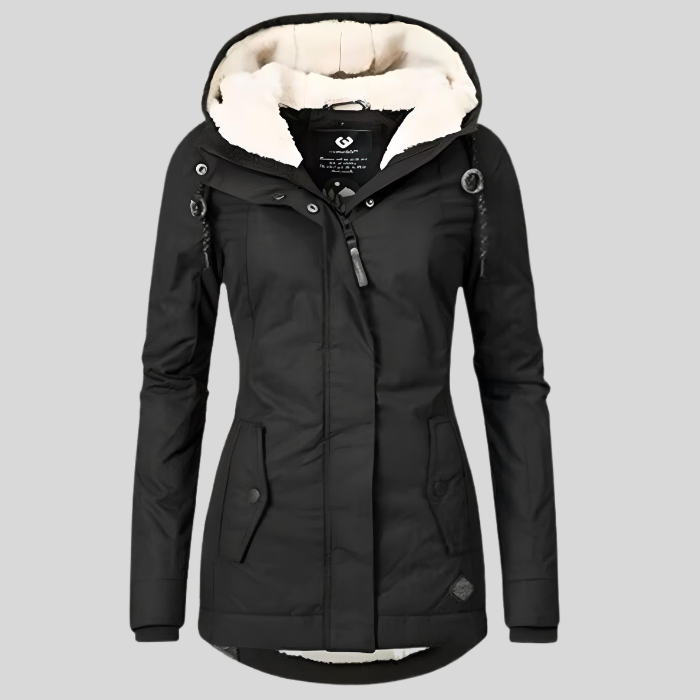Christin | Wasserdichte Lange Jacke mit Kapuze