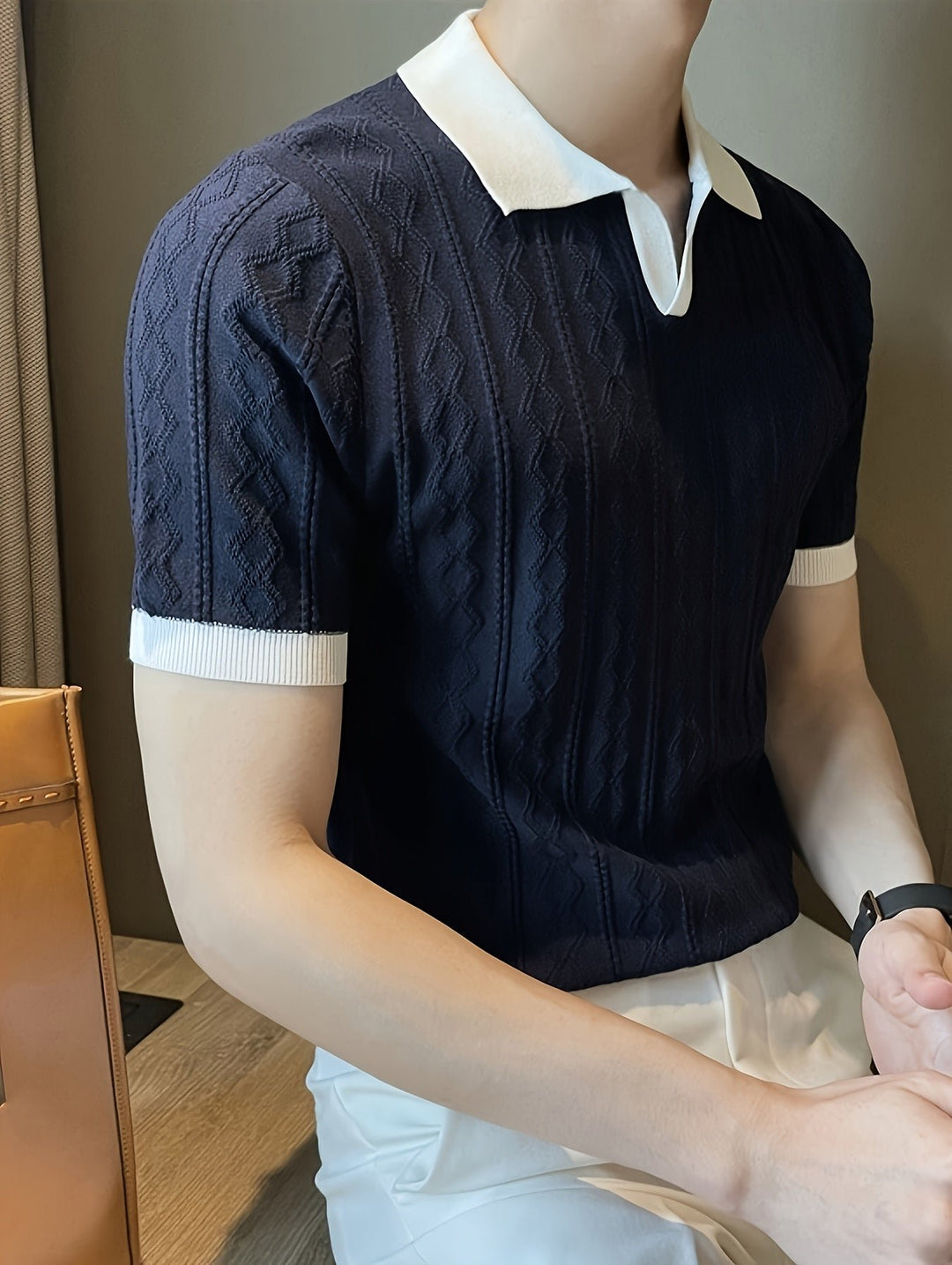 Barrett | Polo-Shirt mit strukturiertem Kontrastkragen