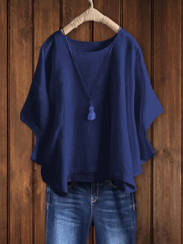 Hannah | Stylish and Comfortable Crew-Neck Tunic Top