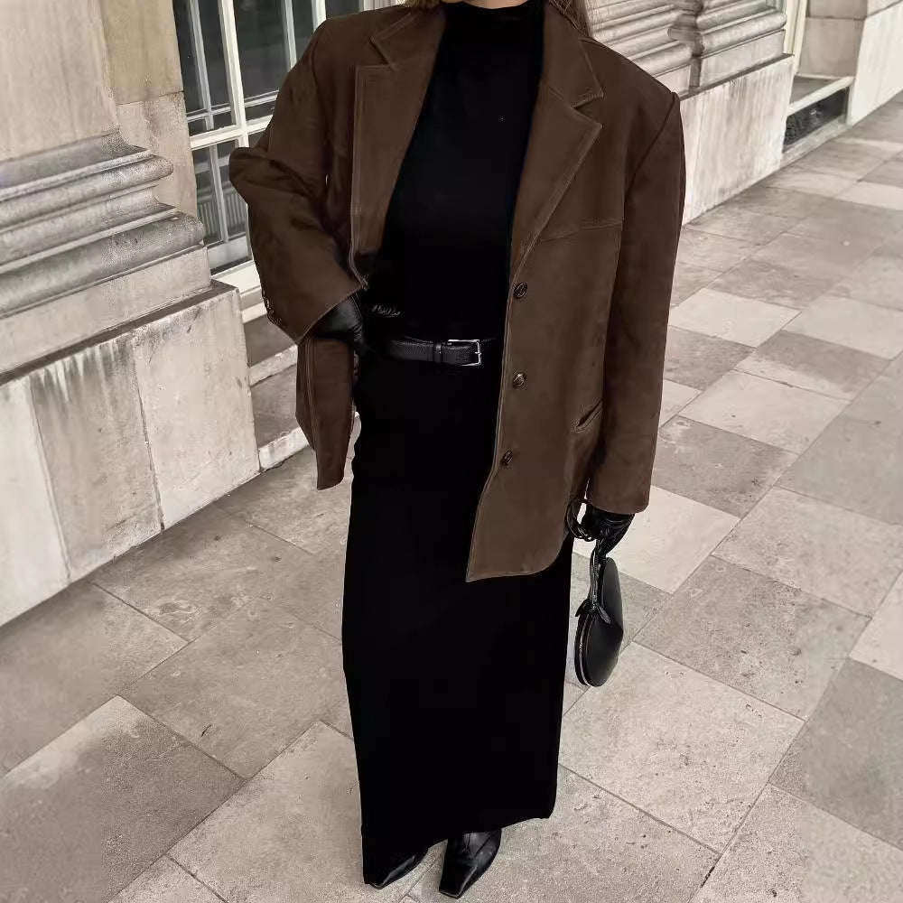 Heike | Eleganter Und Stilvoller Suede Blazer