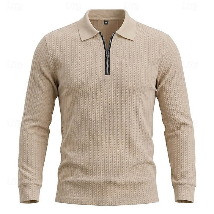 Rhett | Textured Quarter-Zip Polo Shirt – Moderner Stil für Männer