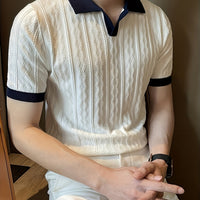 Leon | Modernes Strukturiertes Polo-Shirt mit Slim-Fit-Passform