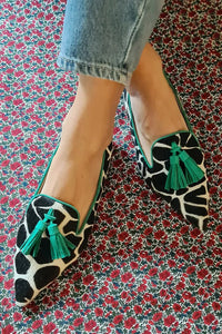 Emma | Women's Loafers with a Striking Pattern and Fringes