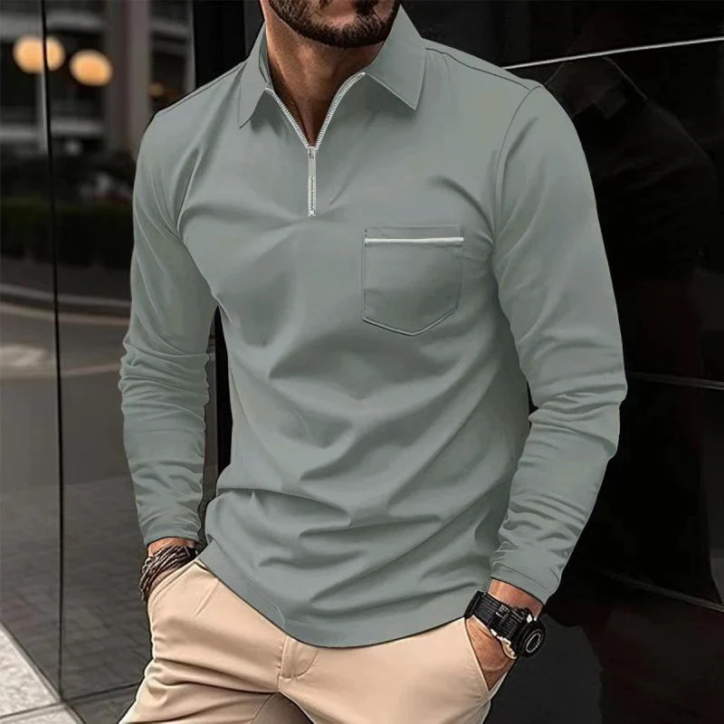 Max | Long Sleeve Polo Shirt with Chest Pocket