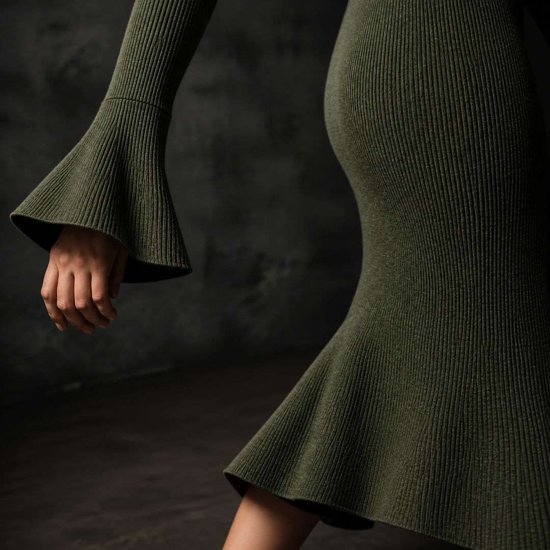 Selara | Fishtail Knit Midi Dress – Eleganter Look für Frauen
