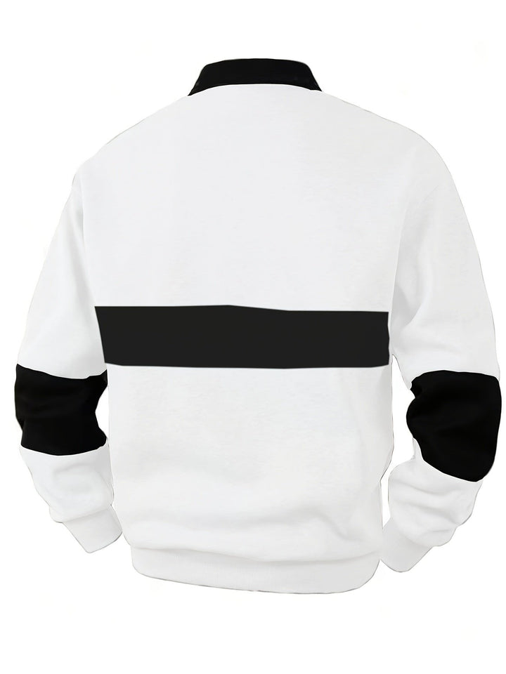 Grayson | Colour-Block Langarm Polo-Shirt