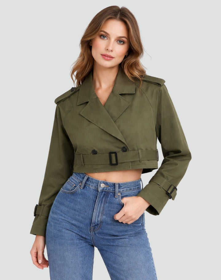 Selina | Short Fitted Trench Coat with an Elegant Silhouette