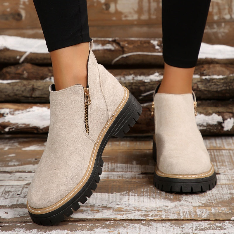 Stephanie | Elegant and Modern Platform Ankle Boots