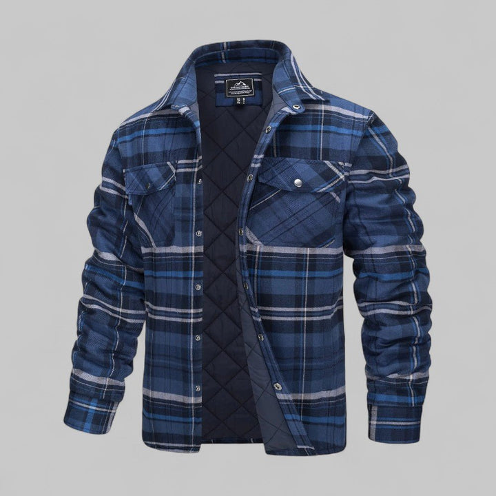 Tobias | Flanell Hemdjacke – Klassisches Karo mit Wärme