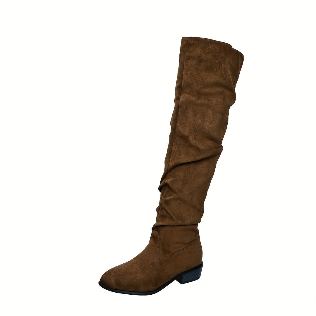Matilda | Striking knee-high platform lace-up boots