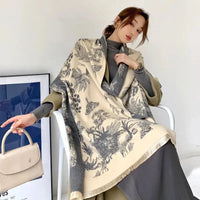Amelie | Floral oversized scarf for women with an elegant and feminine touch