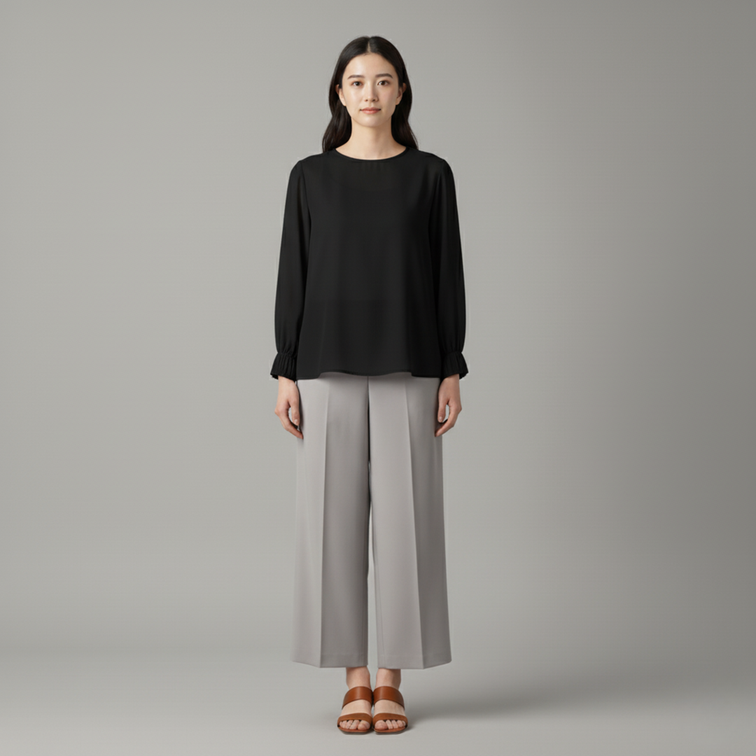 Luna | Bequeme Langarmbluse