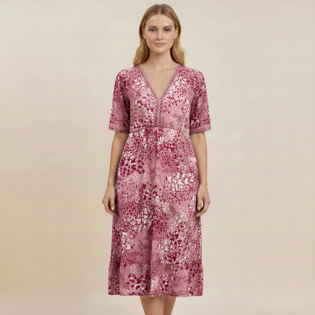 Susanne | Elegant summer dress with floral pattern