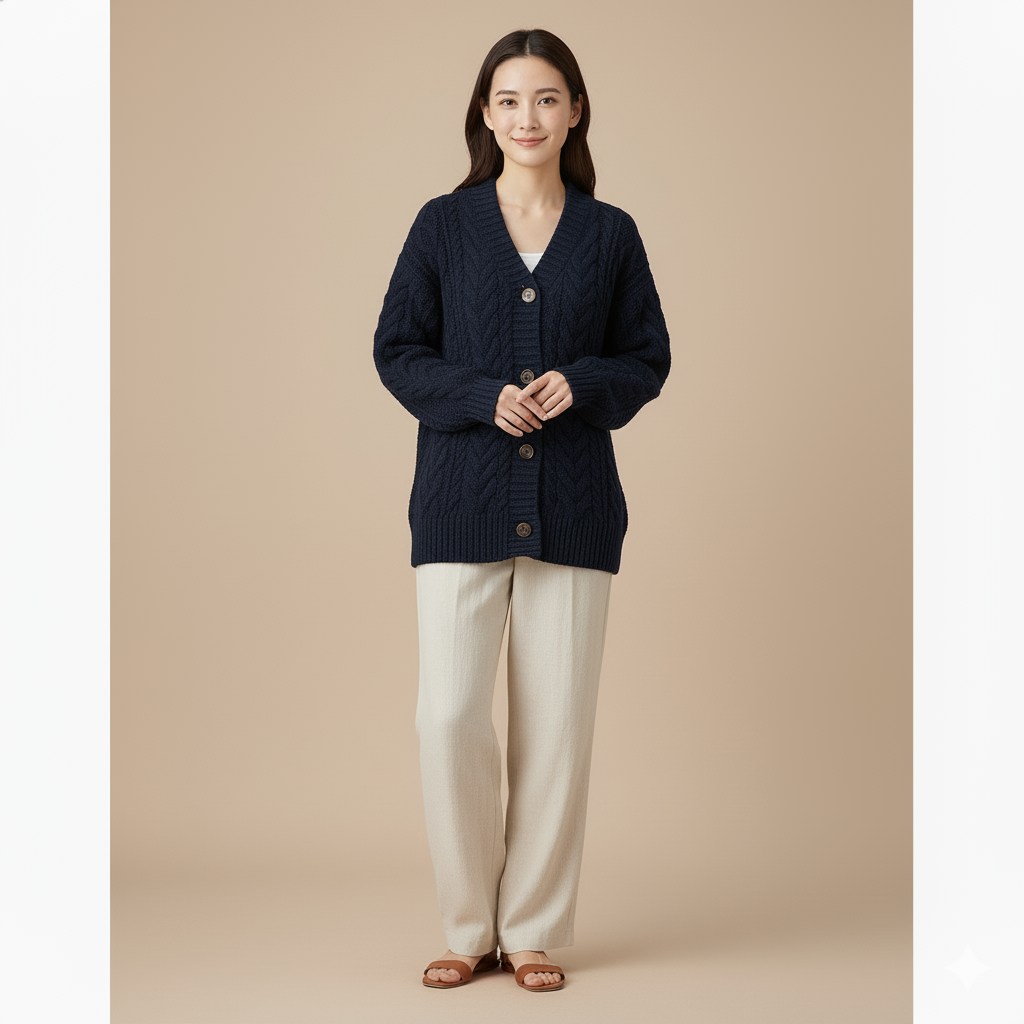 Angela | Bequemer Strickjacke