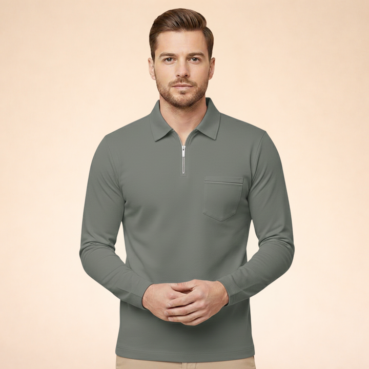 Patrick | Elegant breathable long-sleeve polo shirt